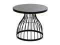 Table d'appoint en Verre trempé et Métal Noir UCHX41985