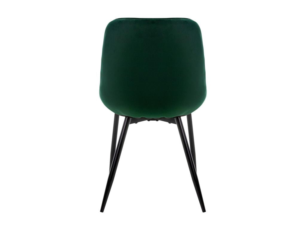 Lot de 4 chaises de salle à manger Chaise de salon Chaise de cuisine Vert foncé Velours AKLL63775
