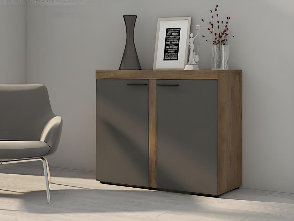 Buffet Boislis 120 Lefkas chêne - Graphite 82x98cm Le nombre de portes 240cm Étagères IXNR07823