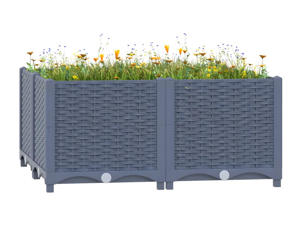 Lit surélevé 80x80x38 cm Polypropylène IEQL68953