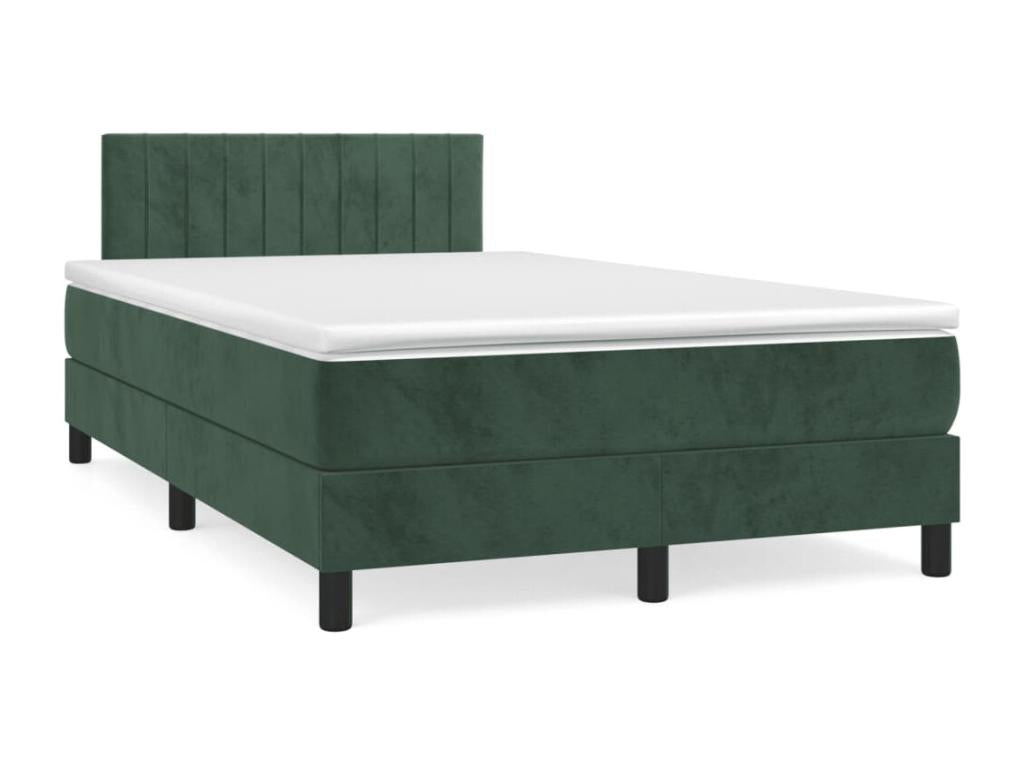 Sommier à Boislis de lit avec matelas vert foncé 120x190 cm UHWX70974