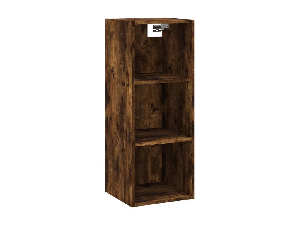 Buffet haut Chêne fumé 34,5x34x180 cm Bois d'ingénierie HMEA35392