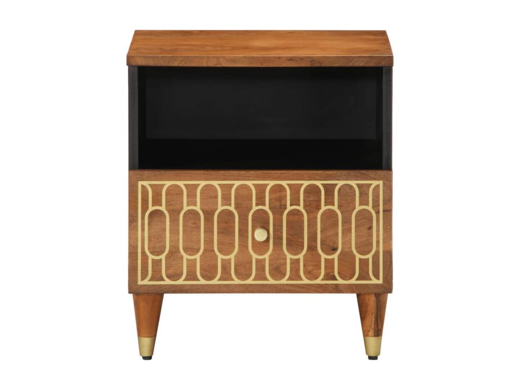 Boislis Premium - Tables de chevet 2 pcs 40x33x46 cm Bois de manguier solide SSAE18009