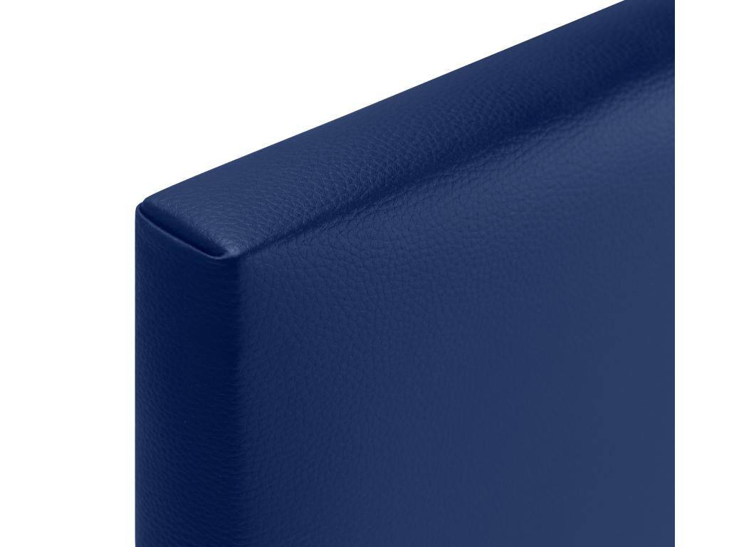 Boislis Tête de lit similicuir avec 2 Boislisées de boutons 110x105cm avec pieds Lits 105 - Bleu TIHB66684