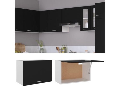 Armoire suspendue Noir 60x31x40 GRWW19055